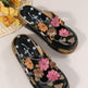 Closed-toe Women Non-slip Floral Slippers - EX-STOCK CANADA