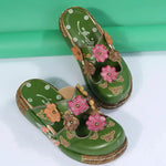 Closed-toe Women Non-slip Floral Slippers - EX-STOCK CANADA