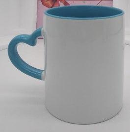 Coated Mug Heart Shaped Handle Inner Color Cup Ceramic Cup Customized - EX-STOCK CANADA