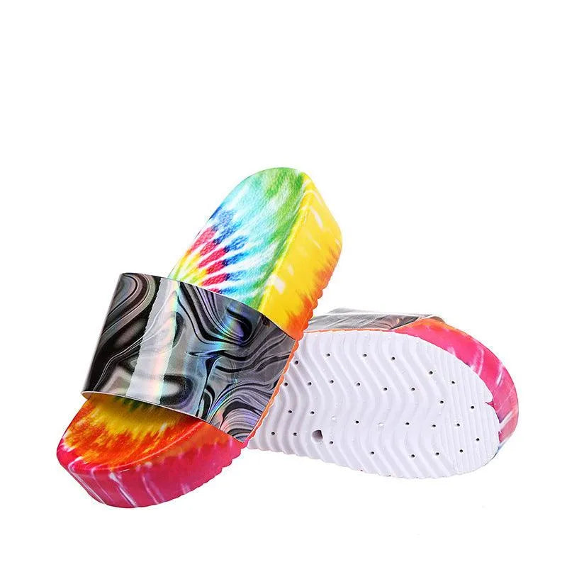 Color Printing Plus Size Slippers Women Platform Sandals And Slippers Beach Shoes Women - EX-STOCK CANADA