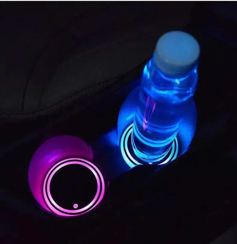 Colorful LED Coaster: Solar & USB Charging - EX-STOCK CANADA