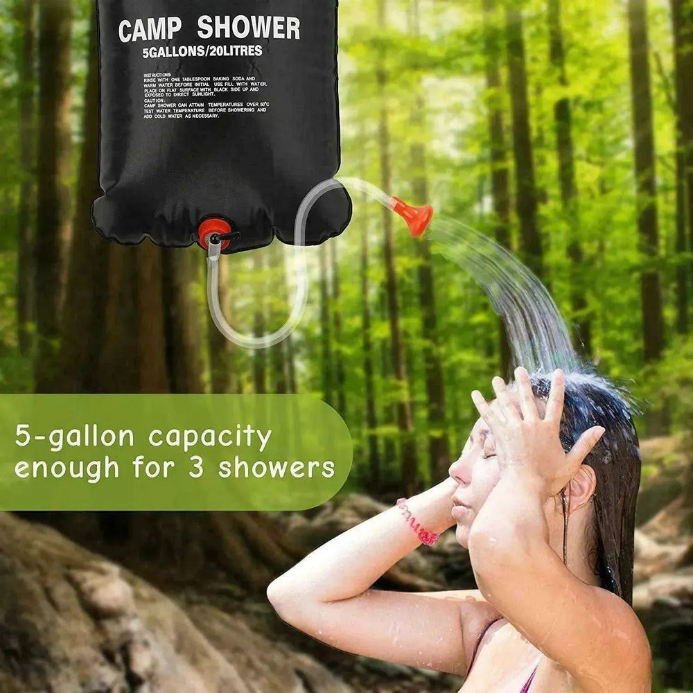 Compact 20L Solar Shower for Camping - EX-STOCK CANADA