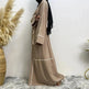 Contrast Striped Cardigan Arab Robe - EX-STOCK CANADA