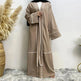 Contrast Striped Cardigan Arab Robe - EX-STOCK CANADA