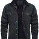 Corduroy Lapel Long Sleeve Plush Jacket Coat - EX-STOCK CANADA