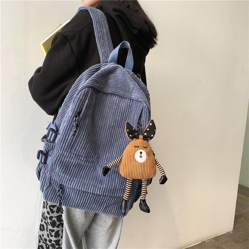 Corduroy Schoolbag, Middle School Student, Junior High School Student - EX-STOCK CANADA