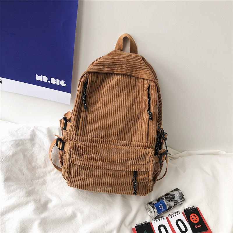 Corduroy Schoolbag, Middle School Student, Junior High School Student - EX-STOCK CANADA