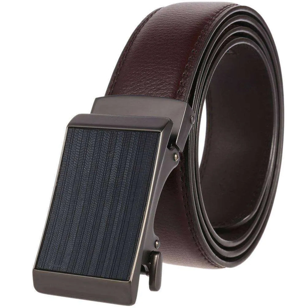 Cowhide Alloy Belt Automatic Buckle Business Casual Belt Men's Pant Belt - EX-STOCK CANADA