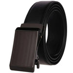 Cowhide Alloy Belt Automatic Buckle Business Casual Belt Men's Pant Belt - EX-STOCK CANADA