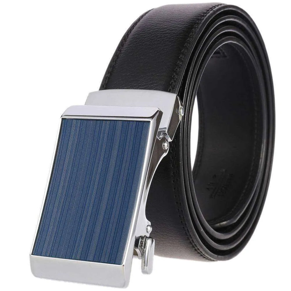 Cowhide Alloy Belt Automatic Buckle Business Casual Belt Men's Pant Belt - EX-STOCK CANADA