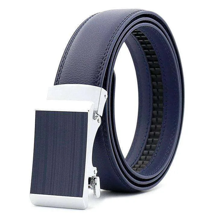 Cowhide Alloy Belt Automatic Buckle Business Casual Belt Men's Pant Belt - EX-STOCK CANADA