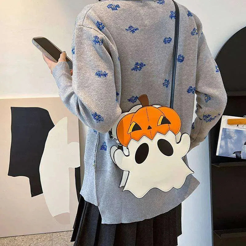 Creative 3D Pumpkin Ghost Shoulder Bag: Cute Women's Purse - EX-STOCK CANADA