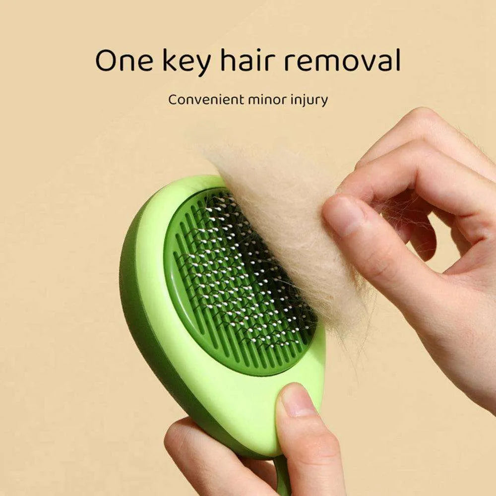 Creative Cat Grooming Comb Portable Massage Brush One-Button Remove Floating Hair Scraper Cats Dogs Pet Self Cleaning Tool Accessories - EX-STOCK CANADA