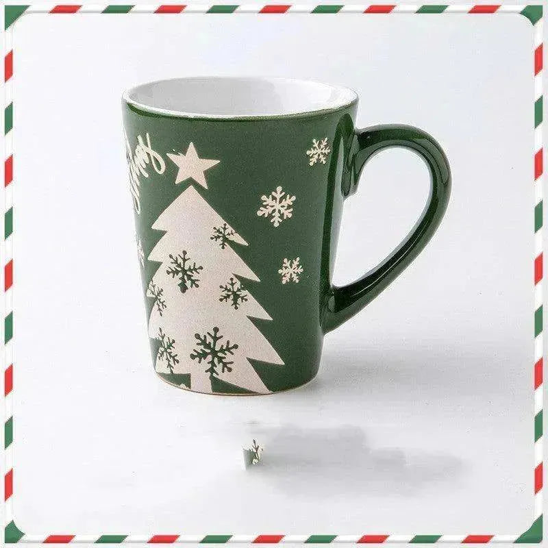 Creative Cute Cartoon Snowman Santa Claus Ceramic Cup Christmas Mug Small Gifts - EX-STOCK CANADA