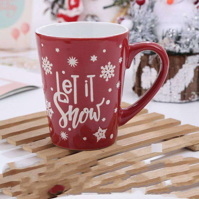 Creative Cute Cartoon Snowman Santa Claus Ceramic Cup Christmas Mug Small Gifts - EX-STOCK CANADA