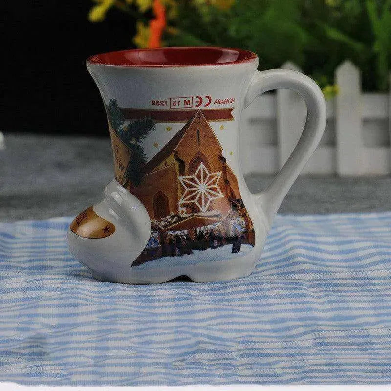 Creative Cute Cartoon Snowman Santa Claus Ceramic Cup Christmas Mug Small Gifts - EX-STOCK CANADA