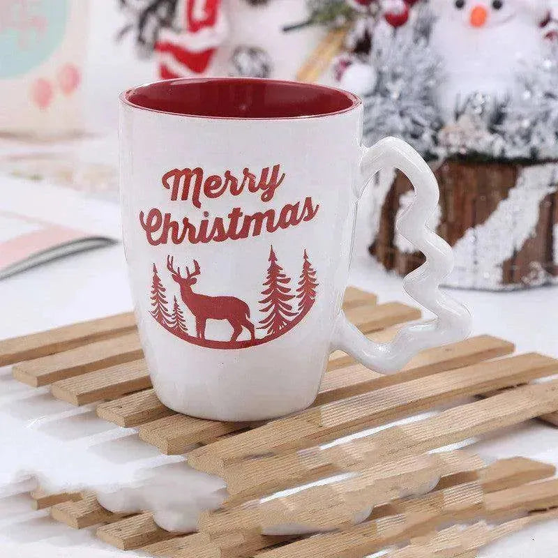 Creative Cute Cartoon Snowman Santa Claus Ceramic Cup Christmas Mug Small Gifts - EX-STOCK CANADA