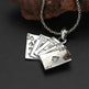 Creative Flush Poker S925 Sterling Silver Pendant - EX-STOCK CANADA