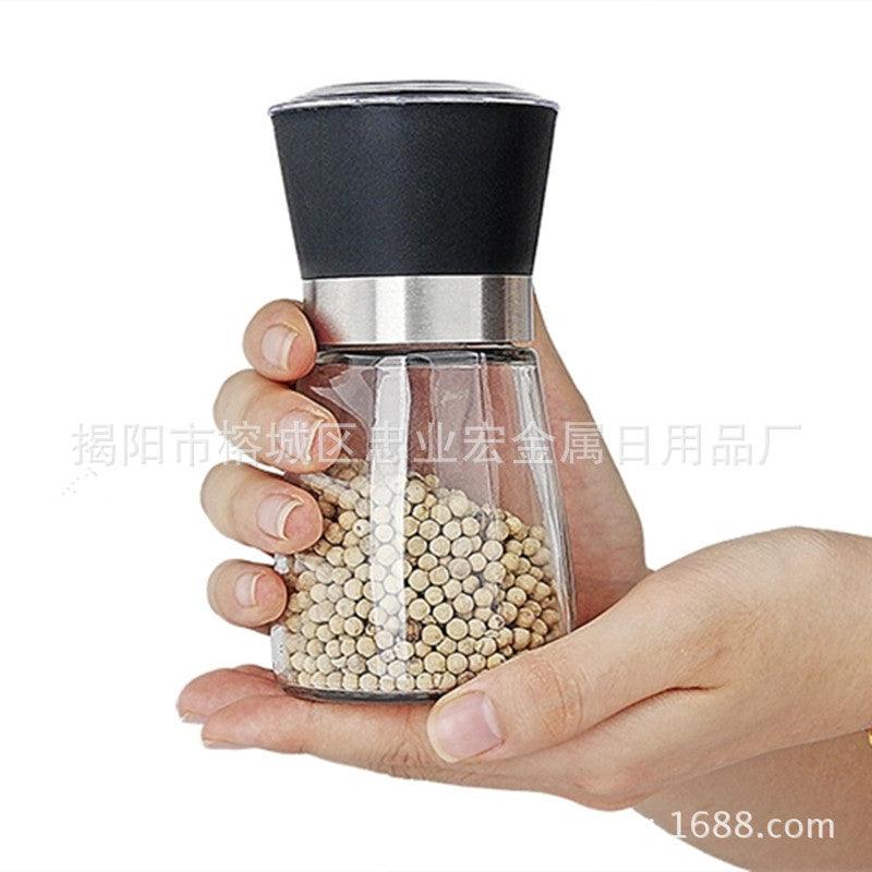 Creative kitchen appliances hand glass grinder with pepper mill - EX-STOCK CANADA