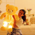 Creative Light Up LED Teddy Bear Stuffed Animals Plush Toy Colorful Glowing Christmas Gift For Kids Pillow - EX-STOCK CANADA