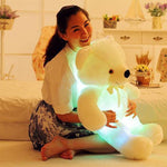 Creative Light Up LED Teddy Bear Stuffed Animals Plush Toy Colorful Glowing Christmas Gift For Kids Pillow - EX-STOCK CANADA