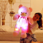 Creative Light Up LED Teddy Bear Stuffed Animals Plush Toy Colorful Glowing Christmas Gift For Kids Pillow - EX-STOCK CANADA