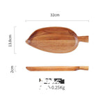 Creative Quality Acacia Wooden Leaf Design Food Tray - EX-STOCK CANADA