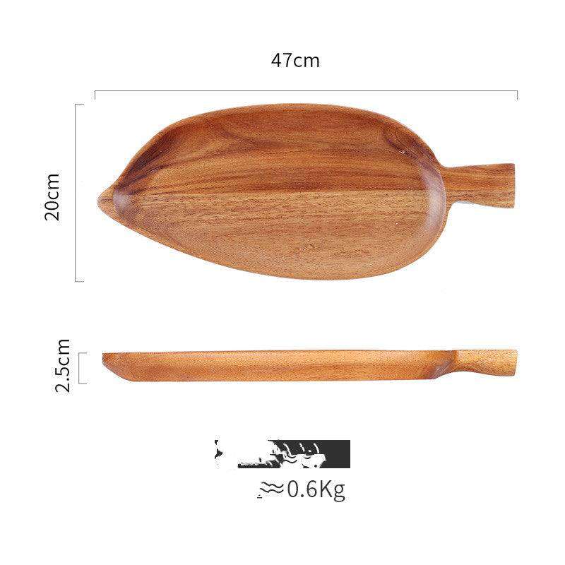 Creative Quality Acacia Wooden Leaf Design Food Tray - EX-STOCK CANADA