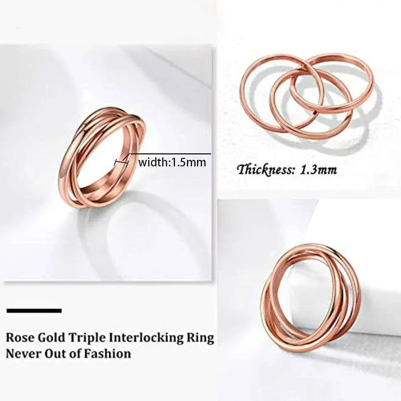 Creative Three-Rotating rings For Couple Personalized Anxiety Relief Rings - EX-STOCK CANADA