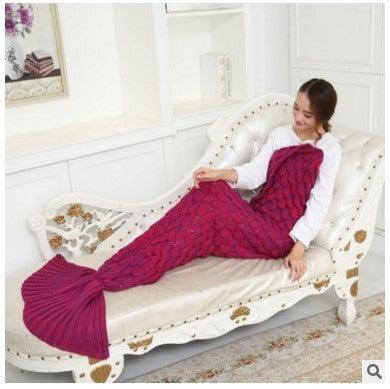 Creative Winter Woolen Mermaid Tail Sofa Blanket - EX-STOCK CANADA