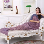 Creative Winter Woolen Mermaid Tail Sofa Blanket - EX-STOCK CANADA