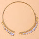 Crystal Rhinestone Collar Necklace for Women Weeding Bridesmaid Necklace Gold and Silver Necklace - EX-STOCK CANADA