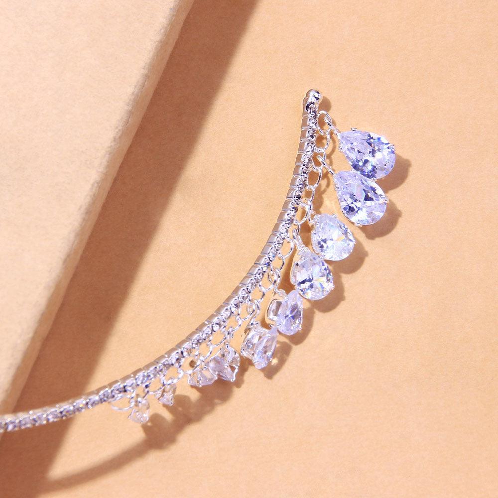 Crystal Rhinestone Collar Necklace for Women Weeding Bridesmaid Necklace Gold and Silver Necklace - EX-STOCK CANADA