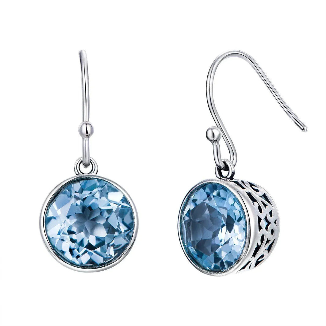 Crystal Square Sea Blue Simple Earrings - EX-STOCK CANADA