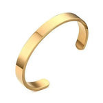 Custom Laser Engraving Smooth Stainless Steel Fine Bangle Jewelry C-shaped Bracelet - EX-STOCK CANADA