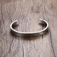 Custom Laser Engraving Smooth Stainless Steel Fine Bangle Jewelry C-shaped Bracelet - EX-STOCK CANADA