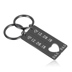 Customized Couples Electroplating Keychain - EX-STOCK CANADA