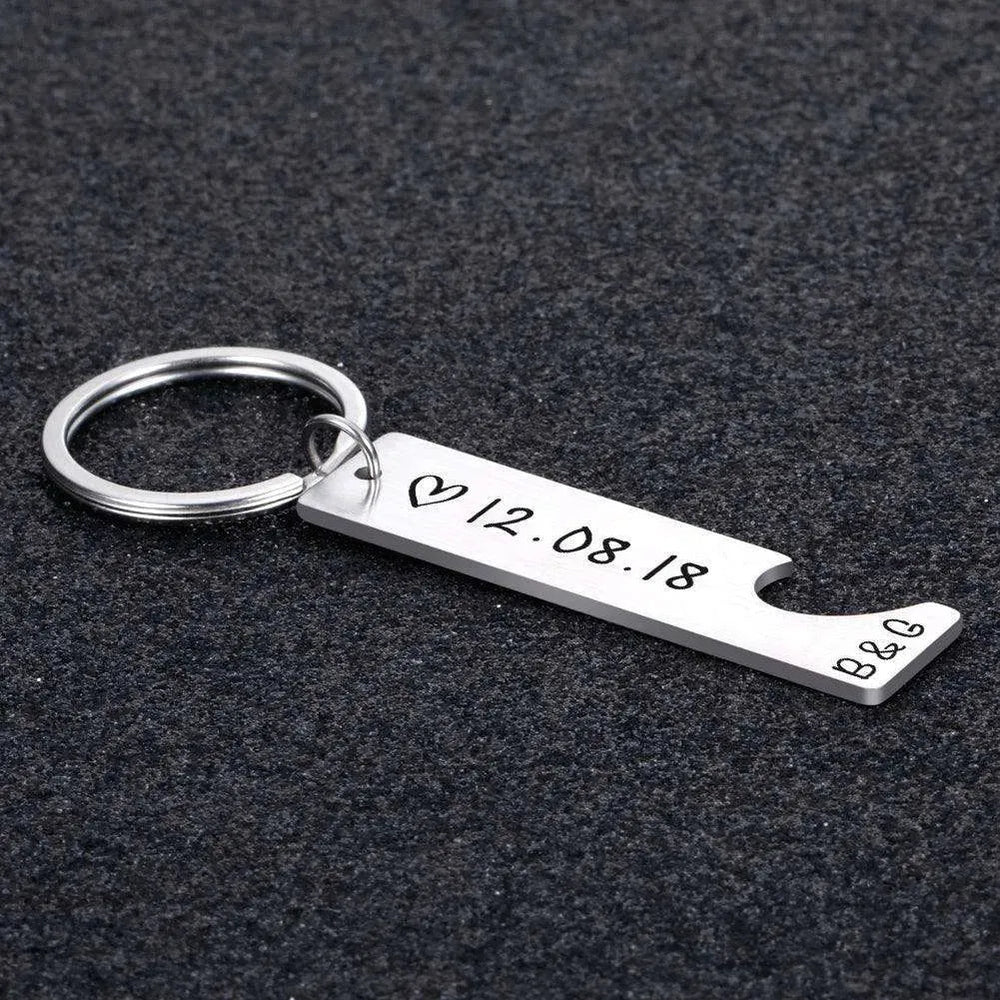 Customized Couples Electroplating Keychain - EX-STOCK CANADA