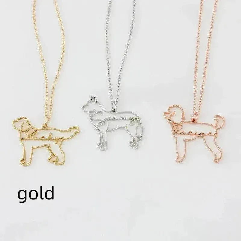 Customized Pet Shape Name Pendant Stainless Steel Necklaces For Women Personalized Cat Necklace Animal Memorial For Pet Lover - EX-STOCK CANADA