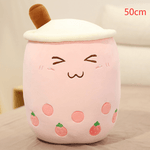Cute Fruit Drink Plush Stuffed Soft Strawberry Milk Tea Plush Boba Tea Cup Toy Bubble Tea Pillow Cushion Kids Gift - EX-STOCK CANADA