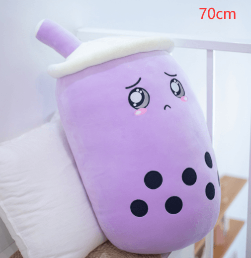 Cute Fruit Drink Plush Stuffed Soft Strawberry Milk Tea Plush Boba Tea Cup Toy Bubble Tea Pillow Cushion Kids Gift - EX-STOCK CANADA