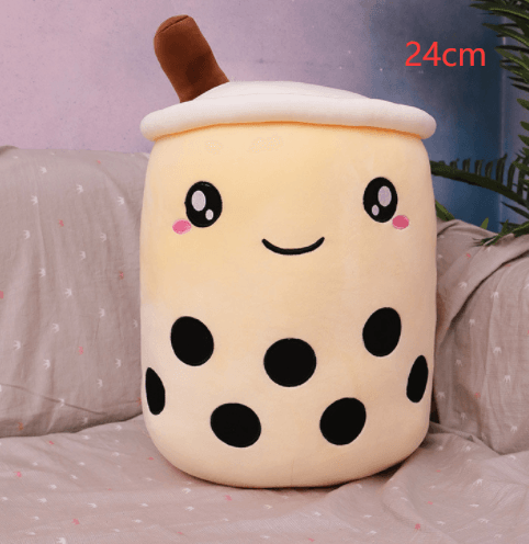 Cute Fruit Drink Plush Stuffed Soft Strawberry Milk Tea Plush Boba Tea Cup Toy Bubble Tea Pillow Cushion Kids Gift - EX-STOCK CANADA