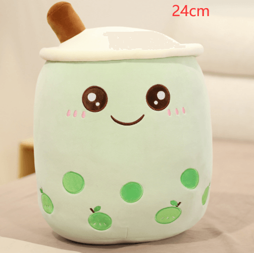 Cute Fruit Drink Plush Stuffed Soft Strawberry Milk Tea Plush Boba Tea Cup Toy Bubble Tea Pillow Cushion Kids Gift - EX-STOCK CANADA