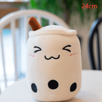 Cute Fruit Drink Plush Stuffed Soft Strawberry Milk Tea Plush Boba Tea Cup Toy Bubble Tea Pillow Cushion Kids Gift - EX-STOCK CANADA