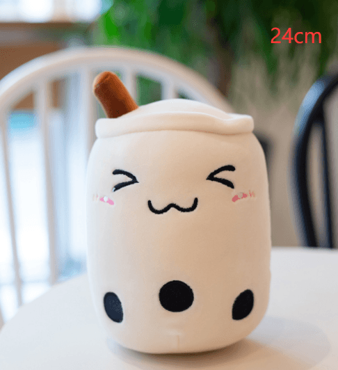 Cute Fruit Drink Plush Stuffed Soft Strawberry Milk Tea Plush Boba Tea Cup Toy Bubble Tea Pillow Cushion Kids Gift - EX-STOCK CANADA