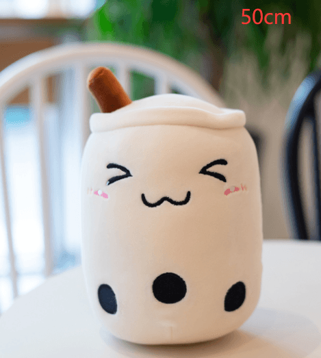 Cute Fruit Drink Plush Stuffed Soft Strawberry Milk Tea Plush Boba Tea Cup Toy Bubble Tea Pillow Cushion Kids Gift - EX-STOCK CANADA