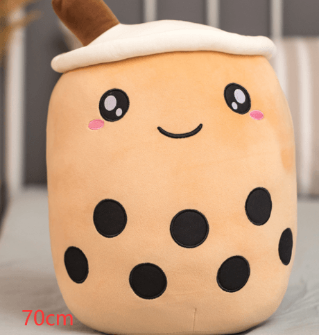 Cute Fruit Drink Plush Stuffed Soft Strawberry Milk Tea Plush Boba Tea Cup Toy Bubble Tea Pillow Cushion Kids Gift - EX-STOCK CANADA