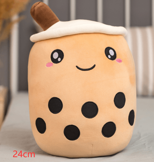 Cute Fruit Drink Plush Stuffed Soft Strawberry Milk Tea Plush Boba Tea Cup Toy Bubble Tea Pillow Cushion Kids Gift - EX-STOCK CANADA