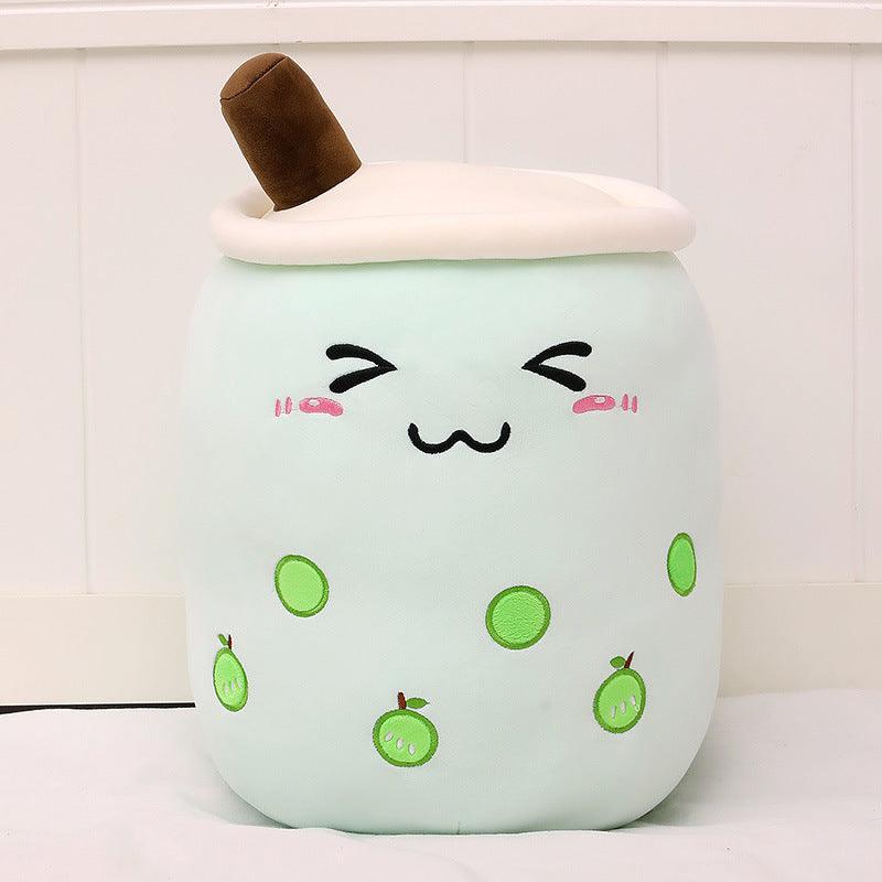 Cute Fruit Drink Plush Stuffed Soft Strawberry Milk Tea Plush Boba Tea Cup Toy Bubble Tea Pillow Cushion Kids Gift - EX-STOCK CANADA