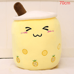 Cute Fruit Drink Plush Stuffed Soft Strawberry Milk Tea Plush Boba Tea Cup Toy Bubble Tea Pillow Cushion Kids Gift - EX-STOCK CANADA